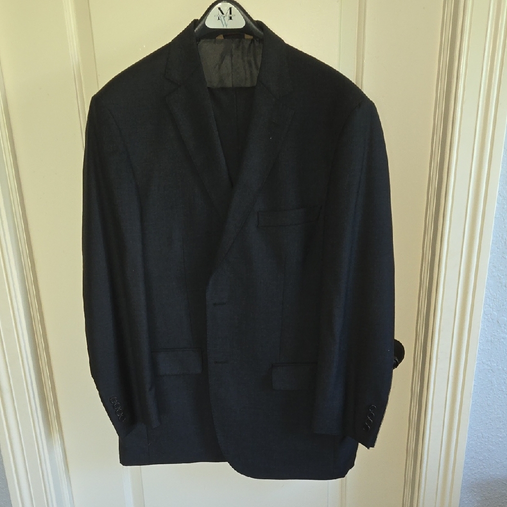 Classic Black Men's Suit Jacket- 46L
